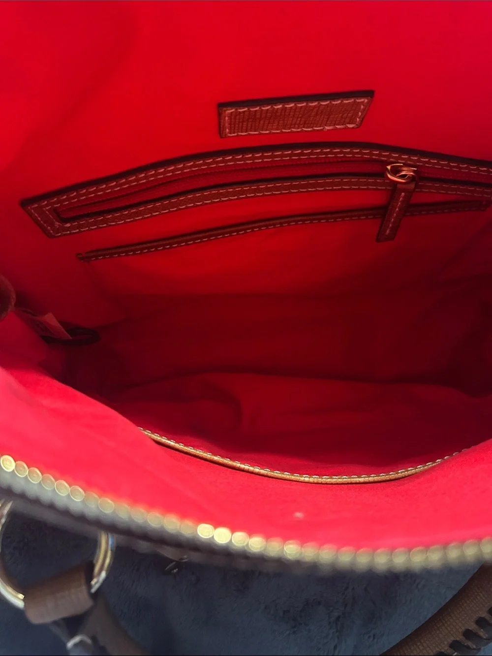 Dooney & Bourke Cognac Textured Leather Tote